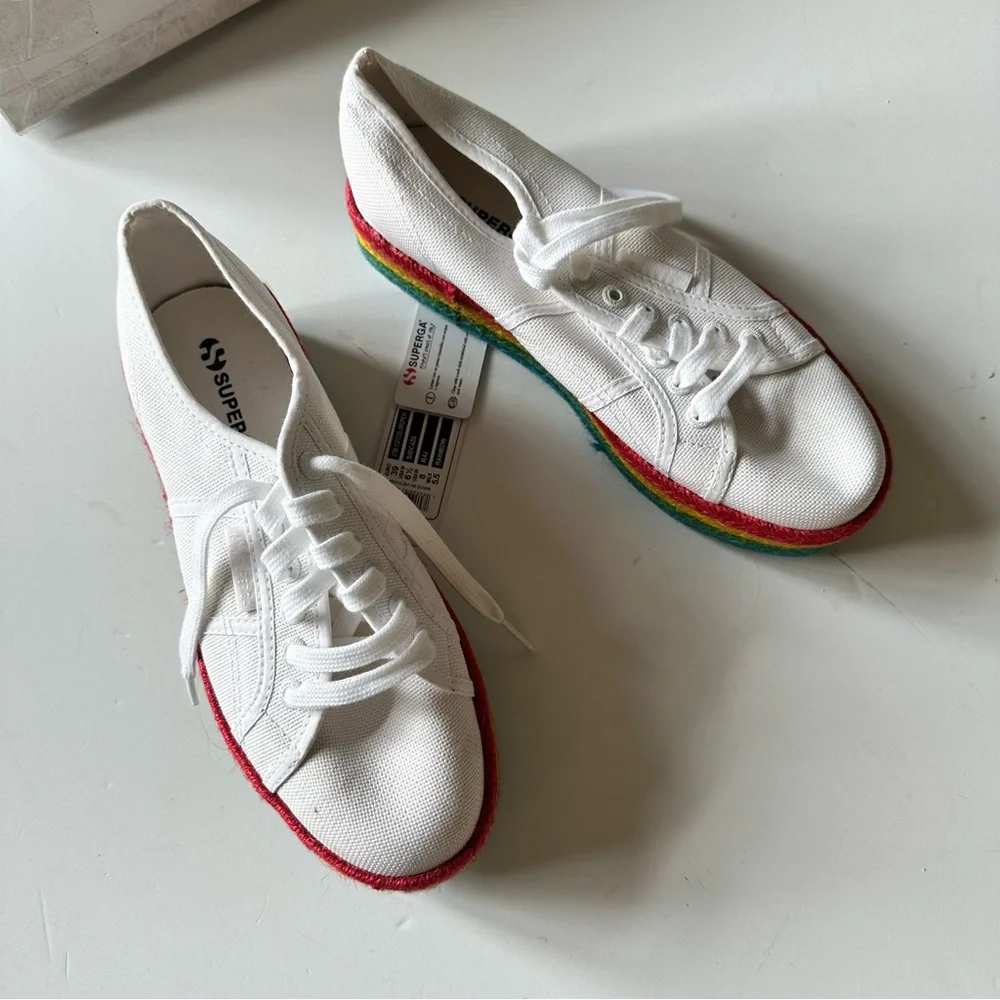 Superga 2790 Sneakers Rainbow Espadrilles White